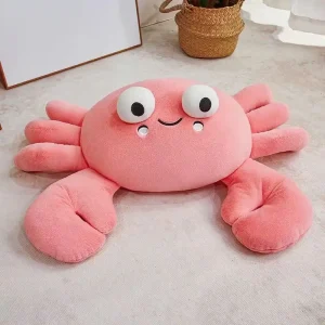 Handgjort crab gosedjur som kudde, gulligt och tecknat i anime-stil, 28–50 cm