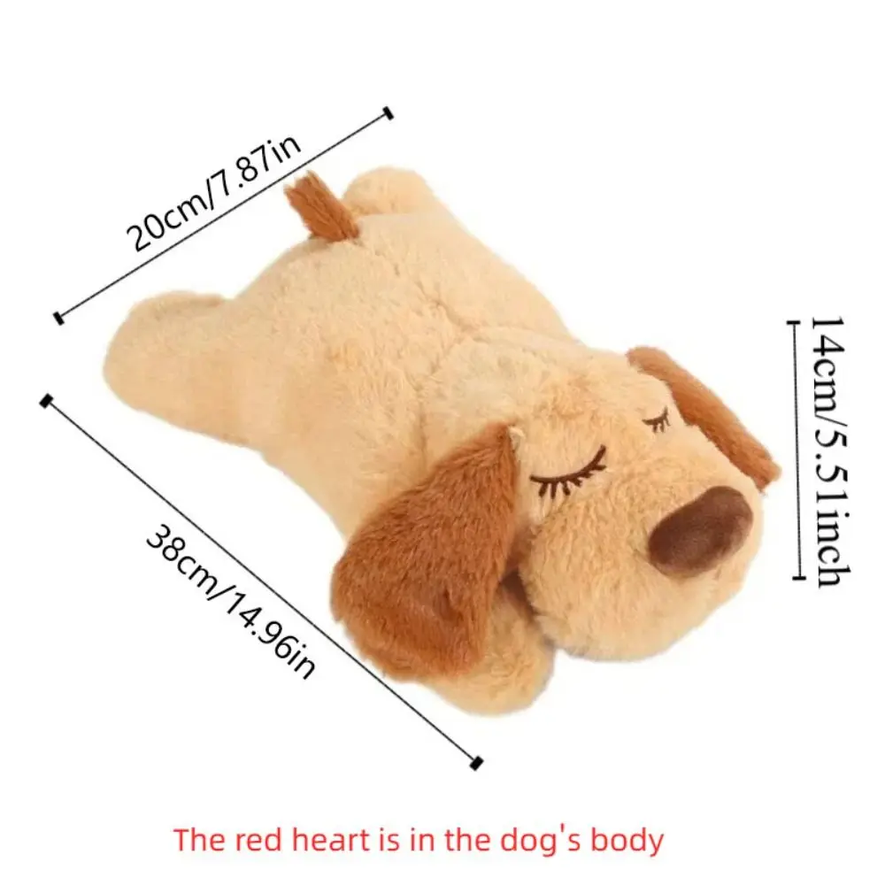Liggande hund gosedjur med mjuk design, hjärtslag och beteendeträning för sömn 6 Liggande hund gosedjur med mjuk design, hjärtslag och beteendeträning för sömn - Bild 6