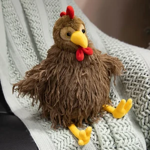 Fluffigt och sött kyckling gosedjur med tuppkaraktär, långhårigt och supermjukt, 28 cm 14 Fluffigt och sött kyckling gosedjur med tuppkaraktär, långhårigt och supermjukt, 28 cm