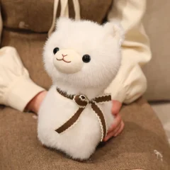 Fluffigt gosedjur i flera figurvarianter med rosett och kawaii-stil, 24–30 cm