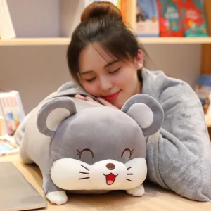 Extra mjuk klämkudde i gris- och hamsterdesign, knubbig, 50–70 cm, för barn