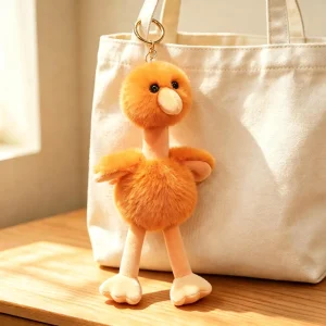 Söt och fluffig strutsfigur 20 cm som ryggsäcks- och väskhänge, dekoration för skrivbord 20 Söt och fluffig strutsfigur 20 cm som ryggsäcks- och väskhänge, dekoration för skrivbord