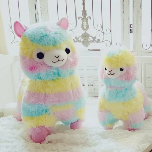 Får gosedjur, kawaii style och söt, alpaca regnbågsfärgad alpacka stil, 20 cm 10 Får gosedjur, kawaii style och söt, alpaca regnbågsfärgad alpacka stil, 20 cm
