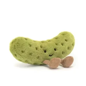Flera figurvarianter av gurkformade gosedjur i grönt, med lekfull stil, 15–26 cm 9 Flera figurvarianter av gurkformade gosedjur i grönt, med lekfull stil, 15–26 cm
