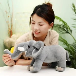 Elefant gosedjur, mjuk och Gray, stor modell känsla uppåtböjd, 30–40 cm
