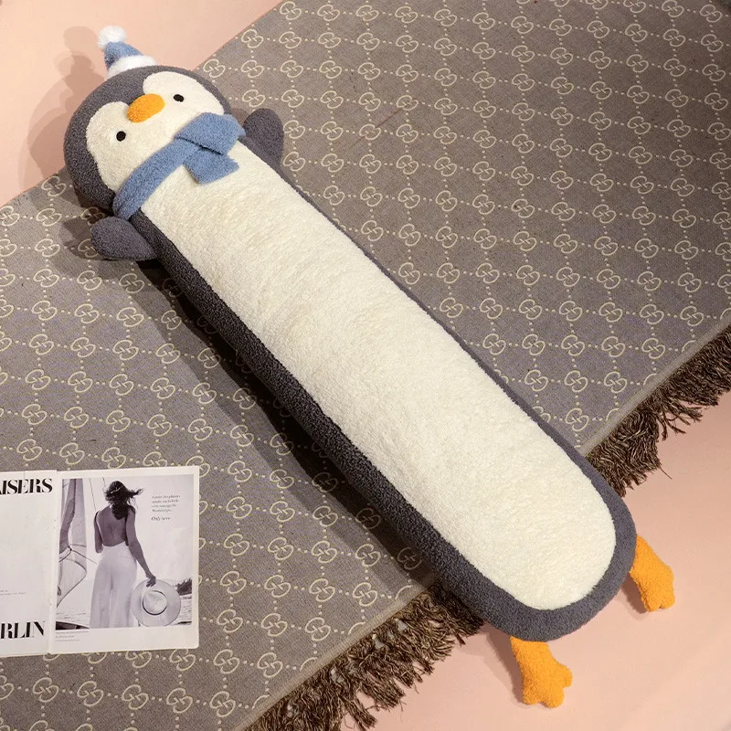 Sött pingvin gosedjur i lång kuddform, tecknad och rolig kramkudde för flickvän 8 Sött pingvin gosedjur i lång kuddform, tecknad och rolig kramkudde för flickvän - Bild 8