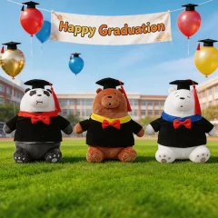 Björn och panda gosedjur, Graduation-season themed och Dr. cap