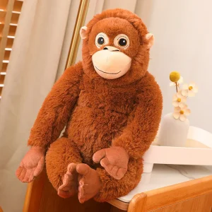 Naturtroget apa gosedjur som orangutang, 66 cm, extra mjukt i anime- och tecknad stil