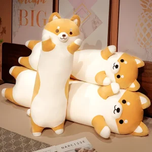 Katt gosedjur i form av lång Shiba Inu-hund, mjuk kudde med Corgi och Chai, 50–150 cm