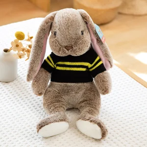 15 varianter av kanin gosedjur i kawaii-stil med långa öron och sovande design