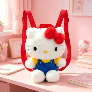 Äkta Sanrio Hello Kitty-ryggsäck i kawaii anime- och tecknad stil, present för barn