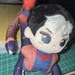 Batman-karaktärer i söt tecknad stil som hängande gosedjur med tryck, 10 cm