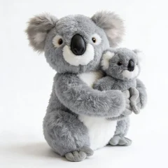Koala gosedjur med mor och unge, naturtrogen, kreativ och mjuk utformning, 27 cm