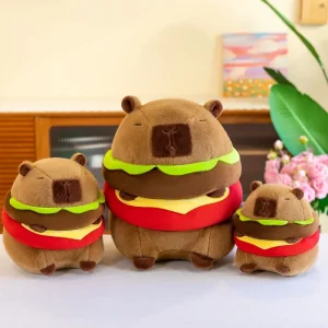 Kapybara gosedjur i hamburgarform, söt kawaii-leksak samt dekoration för barnrum