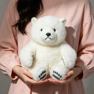 Björn gosedjur som björnkudde, kawaii och fluffig, plyschkudde stil, 15–30 cm