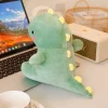 Sött dinosaurie gosedjur med glatt vråltema, i vitt, rosa och grönt, för barn 15 Sött dinosaurie gosedjur med glatt vråltema, i vitt, rosa och grönt, för barn