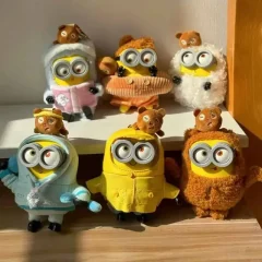Minions Bob och Tim, söta nyckelringsfigurer i Better Toggther-serien med flera stilar