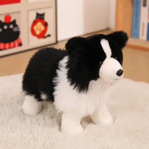 Hund gosedjur, verklighetstrogen och Smart, border collie simulerad naturtrogen 10 Hund gosedjur, verklighetstrogen och Smart, border collie simulerad naturtrogen