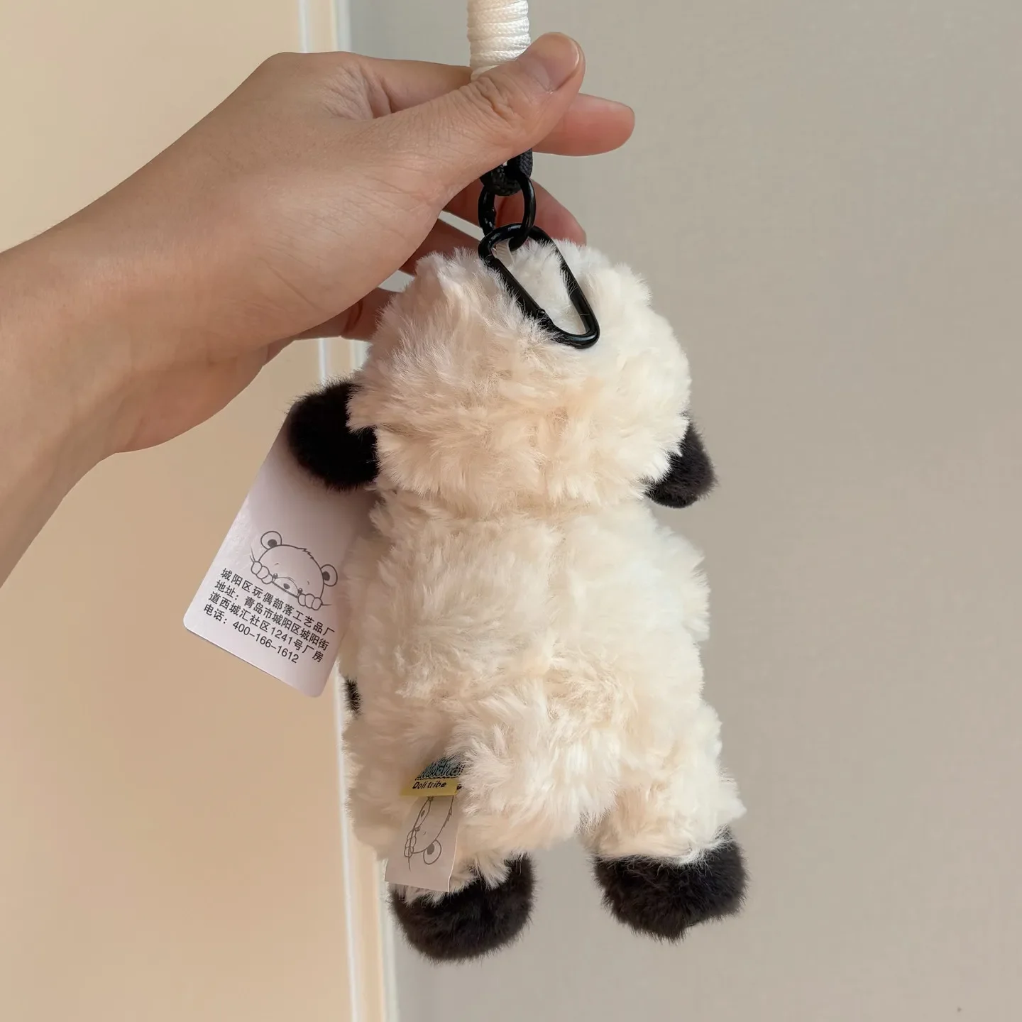 Kawaii-gosedjur av får och lamm med svart ansikte, nyckelringar för ryggsäck 4 Kawaii-gosedjur av får och lamm med svart ansikte, nyckelringar för ryggsäck - Bild 4