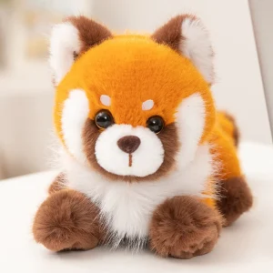 Animeinspirerat panda gosedjur som röd tvättbjörn, kawaii figur med fluffigt hår 13 Animeinspirerat panda gosedjur som röd tvättbjörn, kawaii figur med fluffigt hår