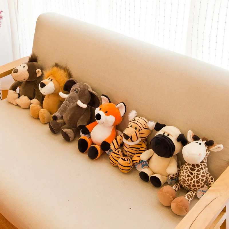 25 cm verklighetstrogna mjukisdjur med lejon, tiger, elefant, apa, giraff och tvättbjörn 5 25 cm verklighetstrogna mjukisdjur med lejon, tiger, elefant, apa, giraff och tvättbjörn - Bild 5