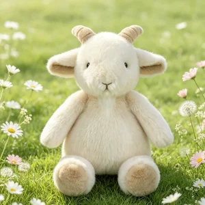 Mjukt och fluffigt get gosedjur i vitt med ett gulligt, bedårande uttryck, 30 cm 8 Mjukt och fluffigt get gosedjur i vitt med ett gulligt, bedårande uttryck, 30 cm