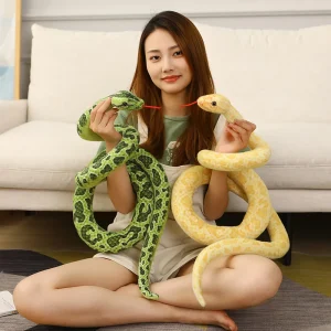 Python gosedjur, lång och jättestor med realistisk design i gyllene ton, 200 cm 11 Python gosedjur, lång och jättestor med realistisk design i gyllene ton, 200 cm