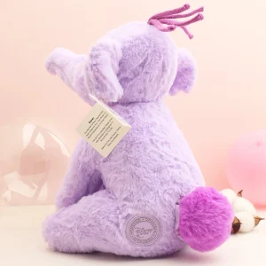 Elefant gosedjur i mjuk lila plysch med Lumpy från filmen Pooh's Heffalump, 25 cm