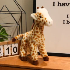 Naturtrogen girafffigur 25–35 cm för hemmet, djurparksminne och födelsedagspresent