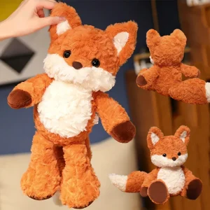 Sött räv gosedjur i orange med fluffig, mjuk tecknad design, 35–50 cm, present