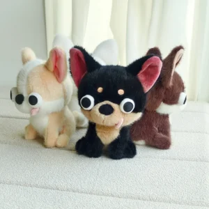 Rolig chihuahua-valp, mjuk prydnadsfigur för skrivbordet, 15 cm, som present
