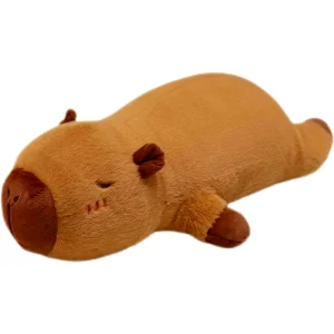 Alternative view of Kawaii kapybara gosedjur som mjuk, fluffig sovkudde för soffan, skolan och tupplur