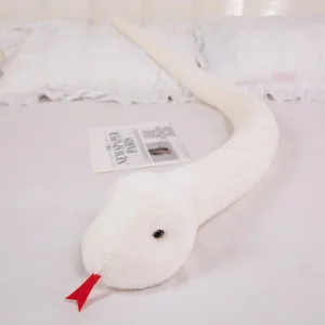 Snake gosedjur i form av en lång plyschkudde med söt design och färgglatt mönster
