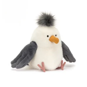 Seagull gosedjur som handgjord måsfågel i tecknad anime- och kawaii-stil, 25 cm