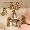 Meerkat gosedjur med realistisk, fluffig surikatdesign som mjuk vilddjursleksak, 22 cm
