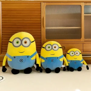 Bob gosedjur och Stuart från Minions, mjuka gula kramkuddar i jeans, 20–35 cm