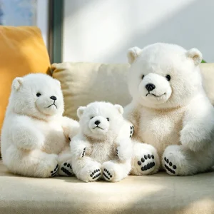 Björn gosedjur som björnkudde, kawaii och fluffig, plyschkudde stil, 15–30 cm