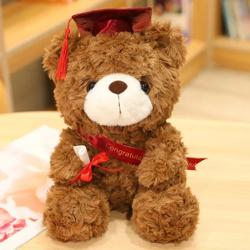 Björn gosedjur som björnkudde, Graduation björn och Wearing a doctor cap, 23–28 cm 4 Björn gosedjur som björnkudde, Graduation björn och Wearing a doctor cap, 23–28 cm - Bild 4
