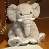 Elefant gosedjur som stor, mjuk elefantkudde och plyschkudde att krama, 45 cm