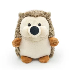 hedgehog gosedjur på med gullig, naturtrogen tecknad design i skogsstil, 18 cm