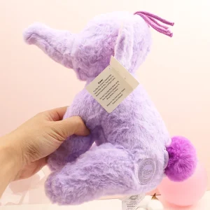 Elefant gosedjur i mjuk lila plysch med Lumpy från filmen Pooh's Heffalump, 25 cm