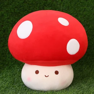 Plyschkudde som kawaii-gosedjur med svampmotiv, mjuk design i flera figurvarianter