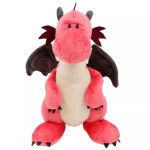 Dinosaurie och drake gosedjur med två huvuden i gullig tecknad anime-stil, 25 cm