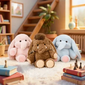 Elefant och tvättbjörn gosedjur som mjuk och fluffig plyschkudde för kramar 11 Elefant och tvättbjörn gosedjur som mjuk och fluffig plyschkudde för kramar