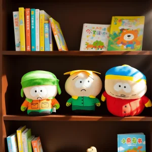 Stan gosedjur från South North Parks, kuddfigur i tecknad stil med Kyle, Kenny och Cartman