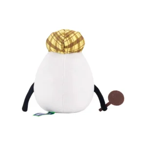 Detective Egg gosedjur med rund form, tecknad stil och animeinspirerad detektivdesign