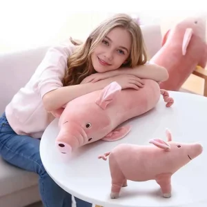 Sött gris gosedjur i tecknad kawaii-stil, födelsedagspresent för tjejer, 14–40 cm
