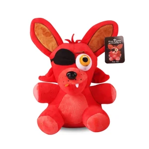 Björn gosedjur med spelkaraktären Bonnie från Five Nights at Freddy’s i tecknad stil