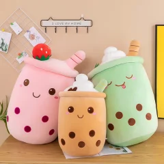 Boba gosedjur som mjuk bubbeltekopp och kramkudde, kawaii-present till barn