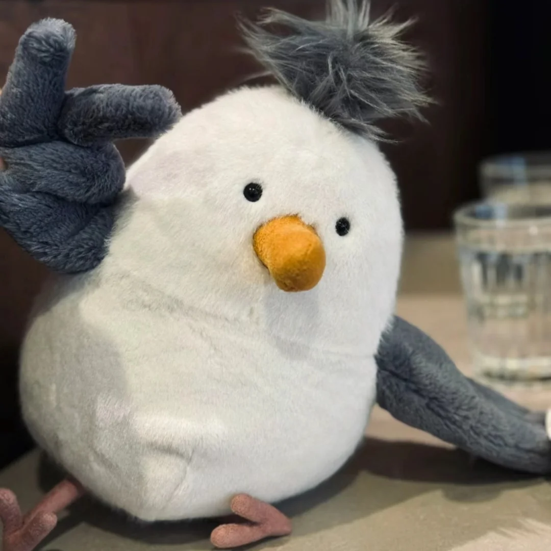 Seagull gosedjur som handgjord måsfågel i tecknad anime- och kawaii-stil, 25 cm 6 Seagull gosedjur som handgjord måsfågel i tecknad anime- och kawaii-stil, 25 cm - Bild 6